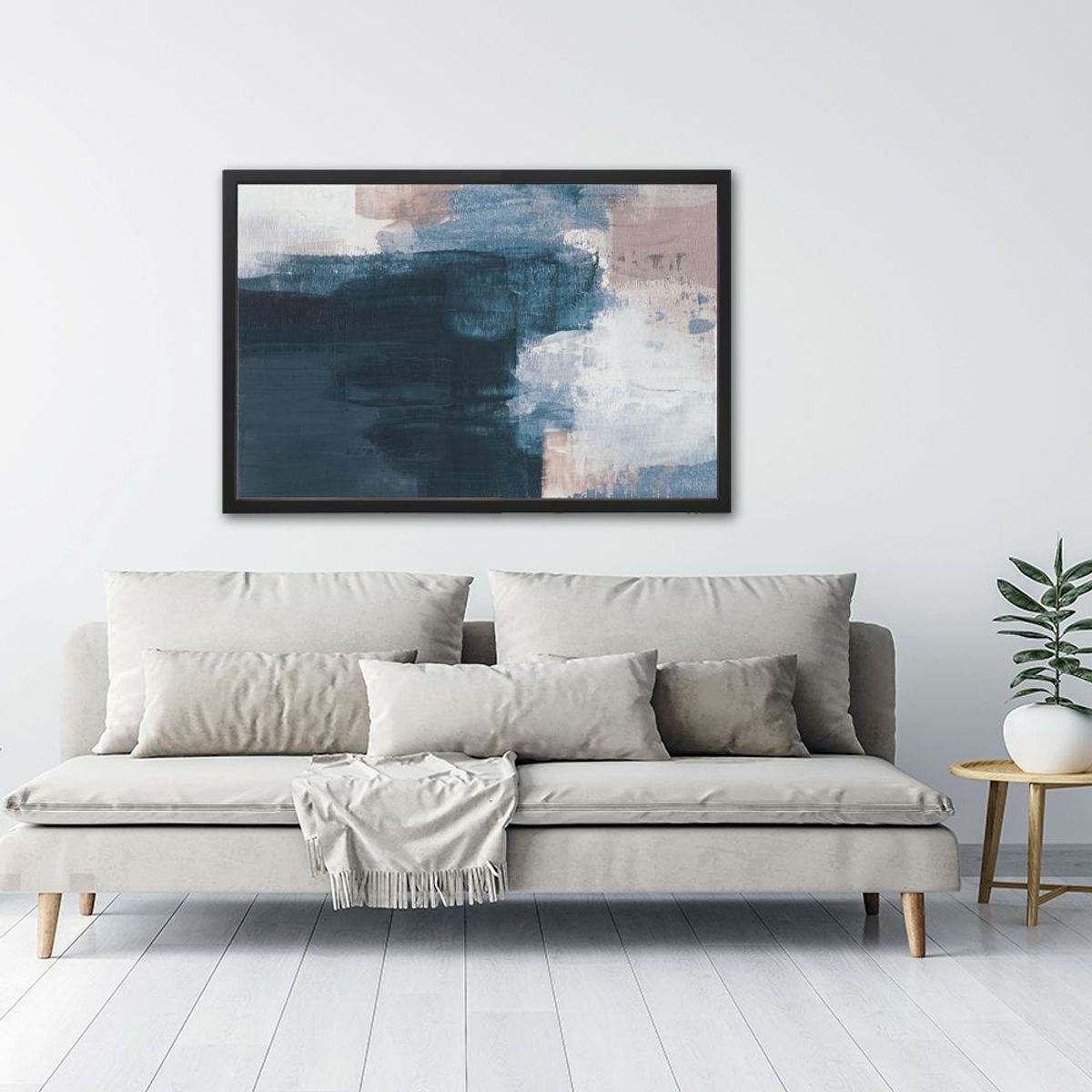 Quadro Decorativo 60X90 cm Abstrato V Azul Arte Própria, marca Arte Própria - Foto 2