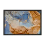 Quadro Decorativo 60X90 cm Abstrato VII Azul Arte Própria