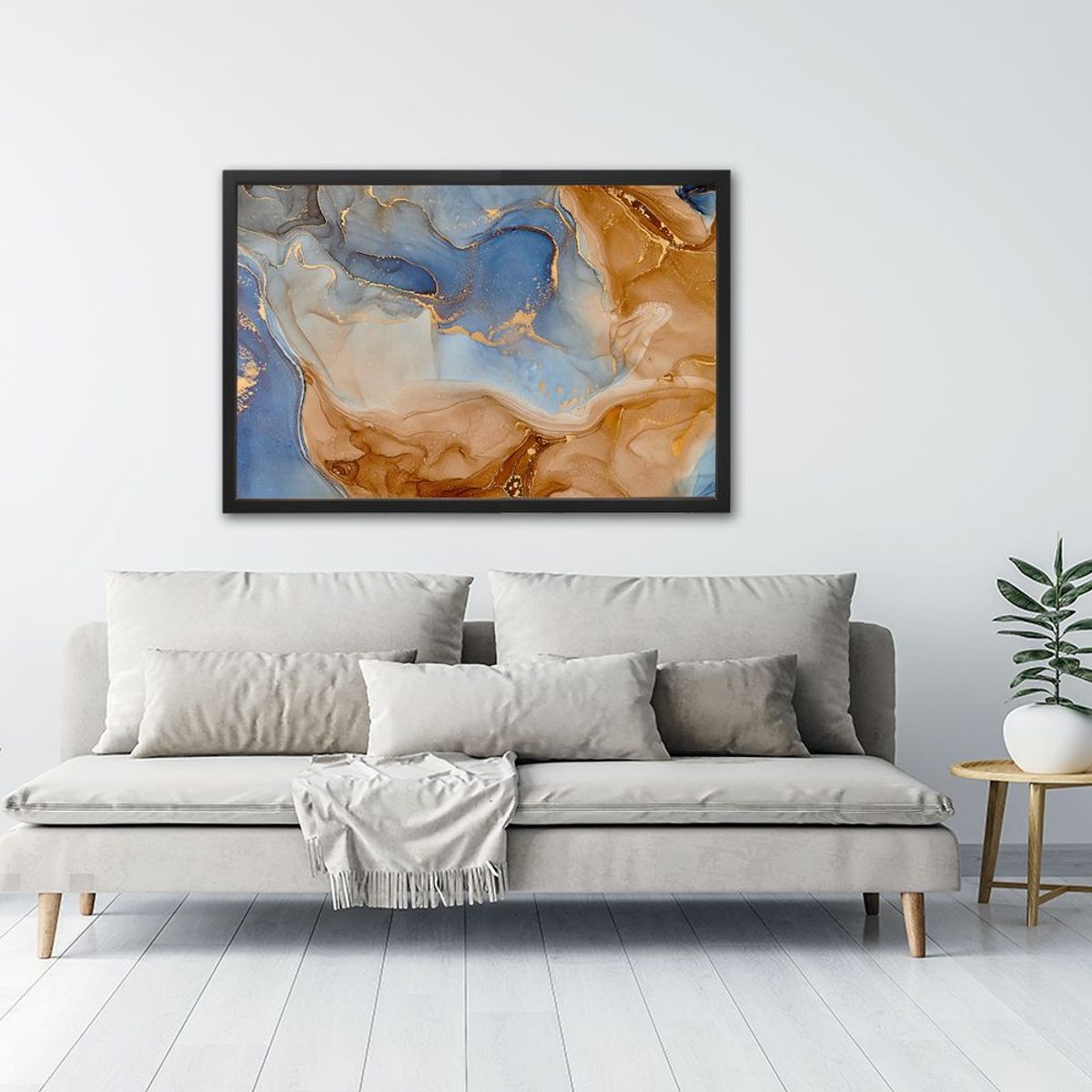 Quadro Decorativo 60X90 cm Abstrato VII Azul Arte Própria, marca Arte Própria - Foto 2