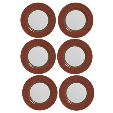 Kit com 6 Pratos de Sobremesa Celebrate Vermelho