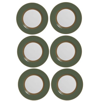 Kit com 6 Pratos Rasos Celebrate Verde Alleanza