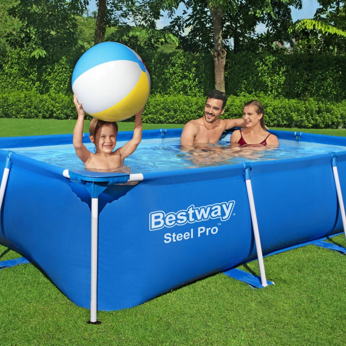 Piscina Estrutural Retangular 2.300L Bestway, marca Bestway - Foto 2