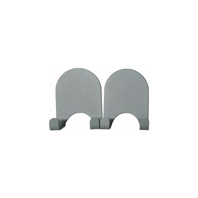 Kit 2 Ganchos Duplos de Metal Com Adesivo