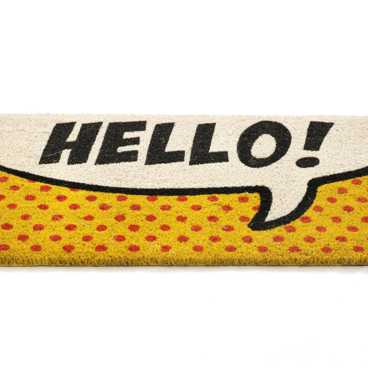 Capacho Hello Art Pop Amarelo Just Home Collection, marca  - Foto 2