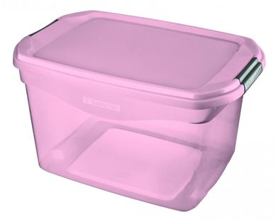 Caixa Organizadora Plstico 29 Litros Flex Rosa Sanremo