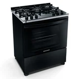 Fogão  5 Bocas Preto com Mesa de Vidro e Turbo Preto Brastemp