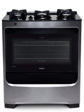 Fogo 5B Mesa de Vidro Inox Piso