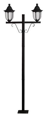 Poste Linha Modena para 2 Lampada E27 At 20W Referencia 434/2 Preto