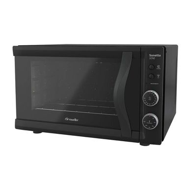 Forno Eletrico Mueller Sonetto 44 Litros Grill Dourador Preto Fosco 220V