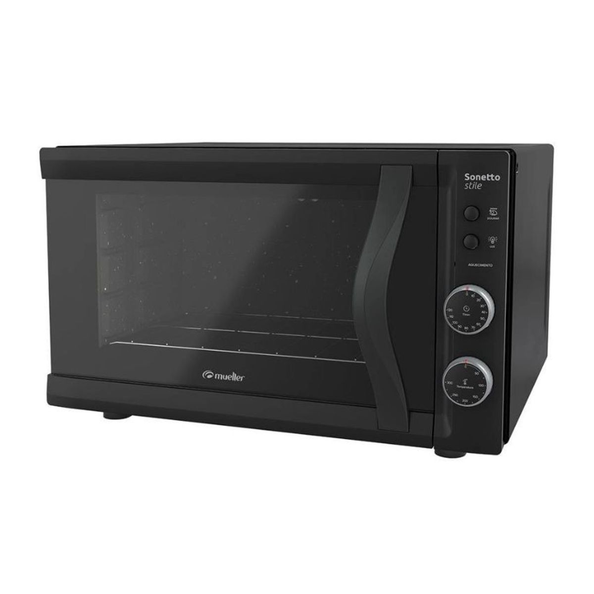 Forno Eletrico Mueller Sonetto 44 Litros Grill Dourador Preto Fosco 220V, marca Mueller - Foto Principal