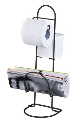 Revisteiro com Porta Papel Higinico Black Passerini