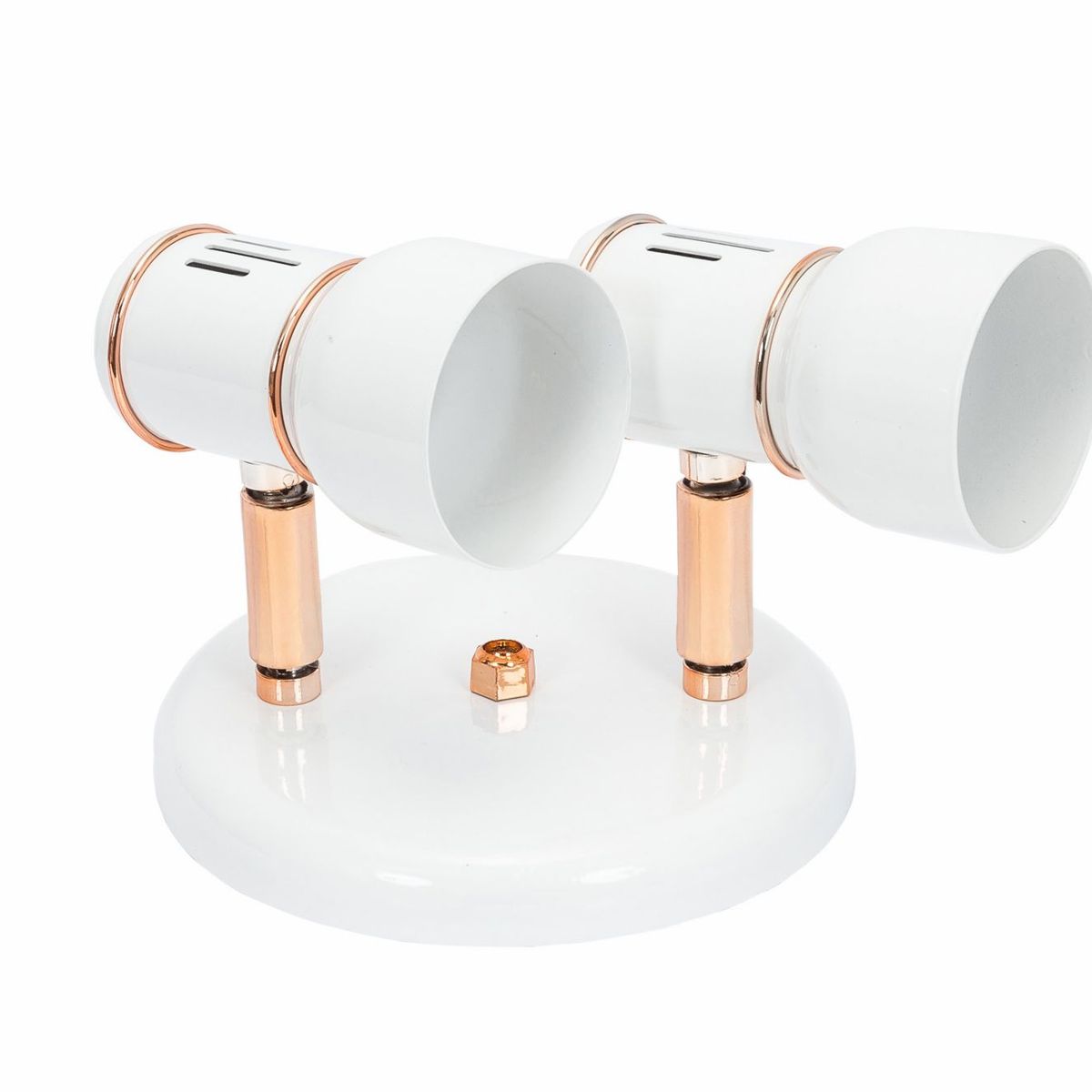 Spot New Pint 2 Lâmpadas E27 - 267/2 13x17x17cm Alumínio Branco e Cobre Dital, marca Dital - Foto 2