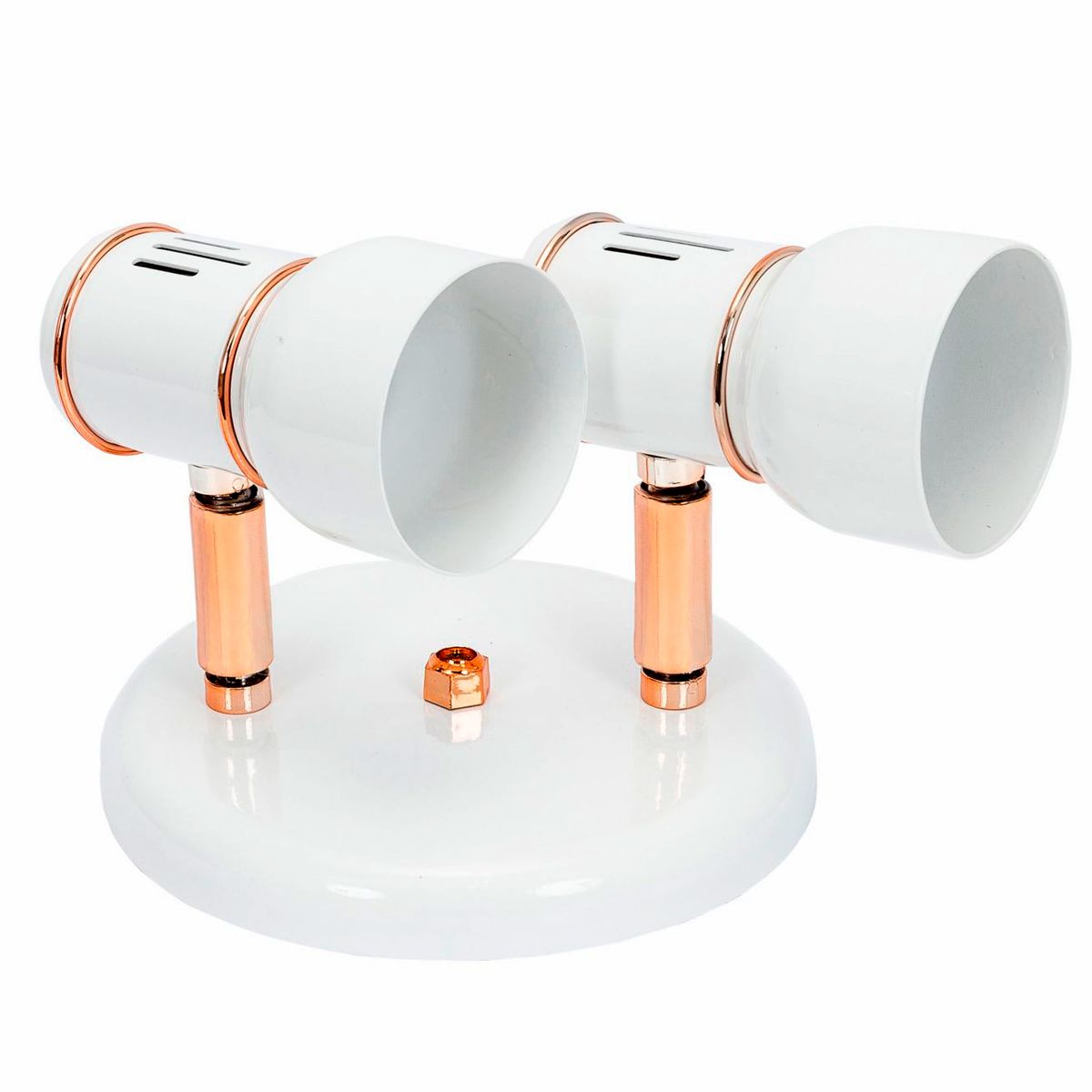 Spot New Pint 2 Lâmpadas E27 - 267/2 13x17x17cm Alumínio Branco e Cobre Dital, marca Dital - Foto Principal