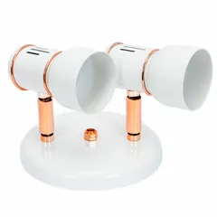 Spot New Pint 2 Lâmpadas E27 - 267/2 13x17x17cm Alumínio Branco e Cobre Dital