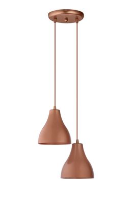 Pendente Loft 2 Lmpadas E27 311/2 90x16x15cm Polipropileno Cobre Dital