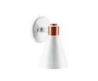 Arandela Linha Deluxe Cone 613 24x16x14,5cm Alumínio Branco e Cobre Dital