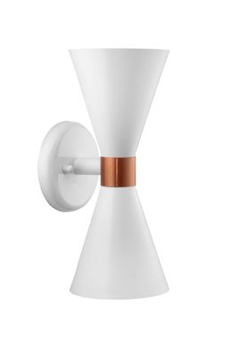 Arandela Deluxe 2 Lmpadas E27 613/2 34x16x16cm Alumnio Branco e Cobre Dital