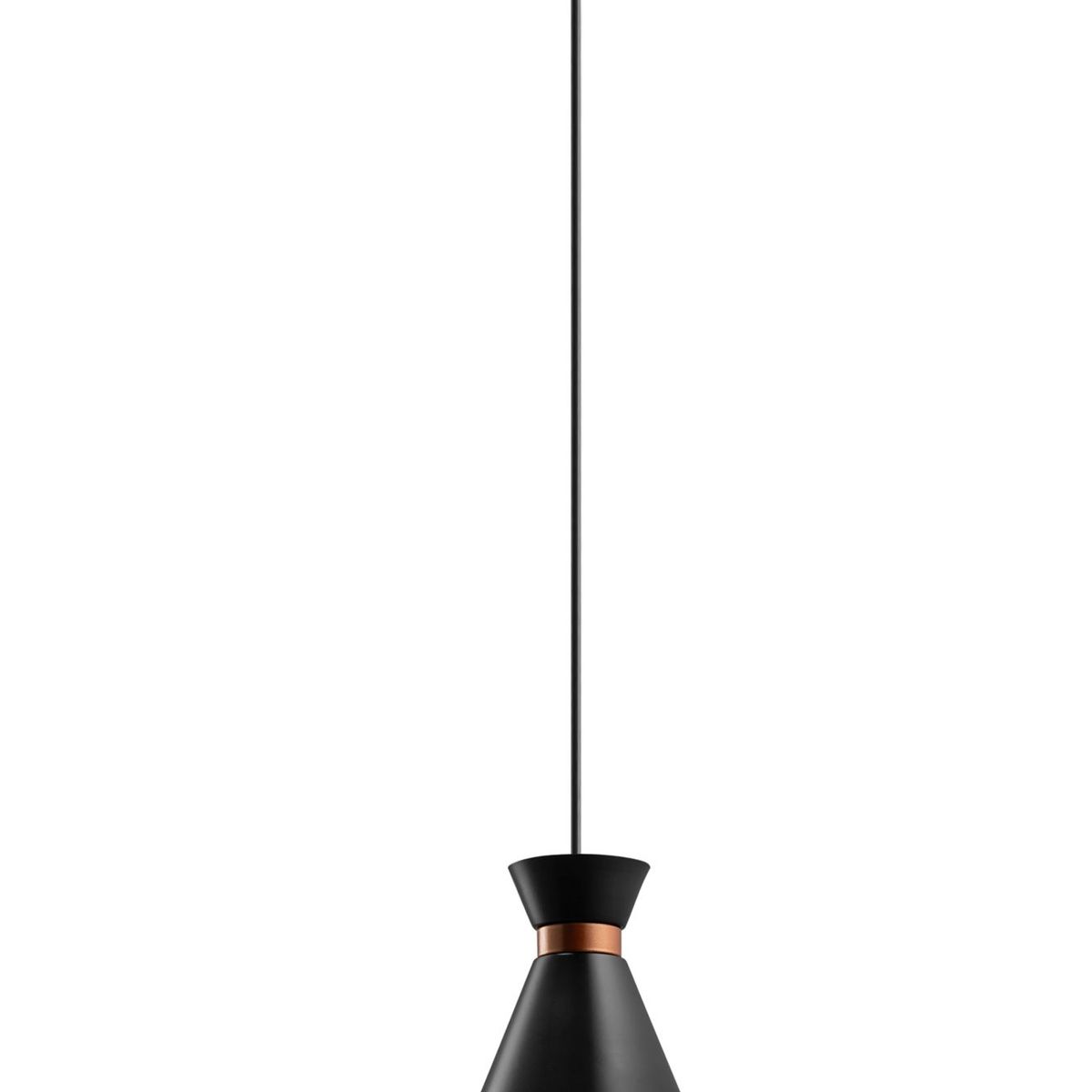 Pendente Linha Deluxe Cone 106x17x17cm Alumínio Preto e Cobre Dital, marca Dital - Foto Principal
