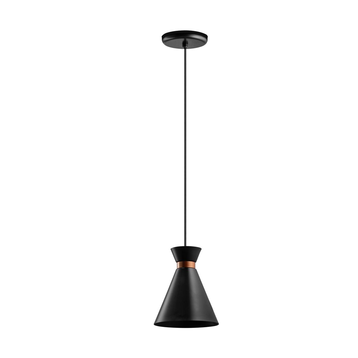 Pendente Linha Deluxe Cone 106x17x17cm Alumínio Preto e Cobre Dital, marca Dital - Foto Principal