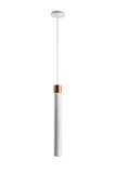 Pendente Clarin Tubo 2'' 506 120x9x9cm Alumínio Branco e Cobre Dital