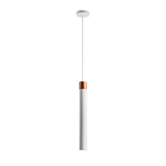 Pendente Clarin Tubo 2'' 507 120x9x9cm Alumínio Branco e Cobre Dital