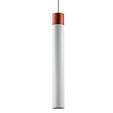 Pendente Clarin Tubo 2'' 508 120x9x9cm Alumnio Branco e Cobre Dital