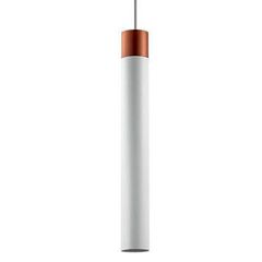 Pendente Clarin Tubo 2'' 508 120x9x9cm Alumínio Branco e Cobre Dital