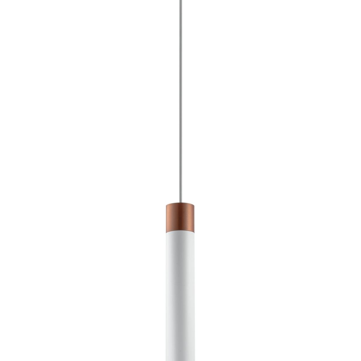 Pendente Clarin Tubo 2'' 120x9x9cm 509 Alumínio Branco e Cobre Dital, marca Dital - Foto Principal