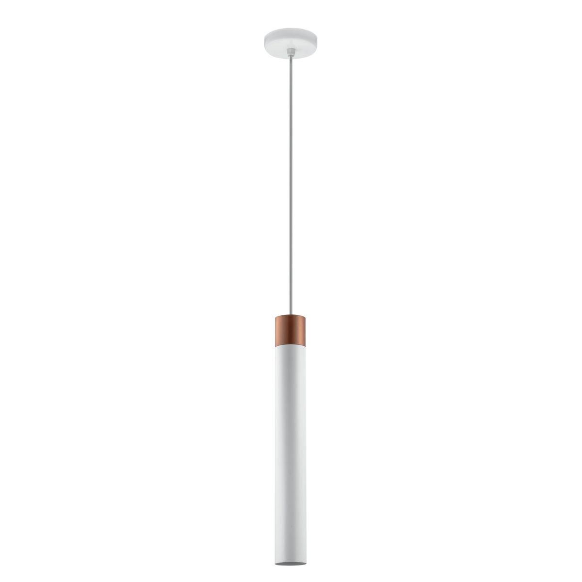 Pendente Clarin Tubo 2'' 120x9x9cm 509 Alumínio Branco e Cobre Dital, marca Dital - Foto Principal