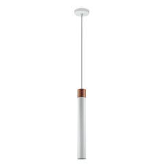 Pendente Clarin Tubo 2'' 120x9x9cm 509 Alumínio Branco e Cobre Dital