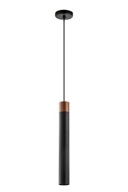 Pendente Clarin Tubo 2'' 120x9x9cm 509 Alumnio Preto e Cobre Dital