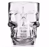 Caneca para Chopp e Cerveja de Vidro Caveira Rock Style Fosca 510ml Lyor