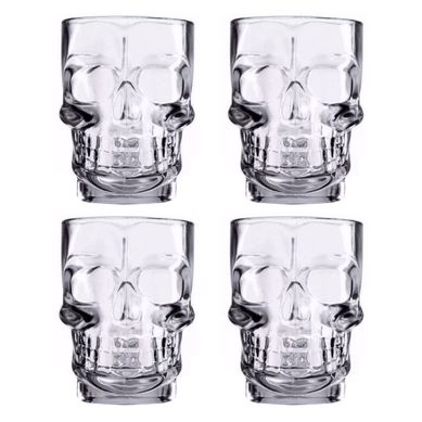 Kit com 4 Canecas Caveira Fosca 510ml