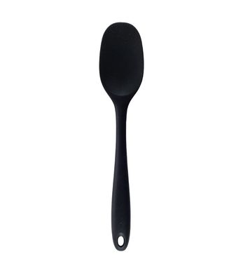 Esptula de Silicone Duplo Redonda Preta Oikos