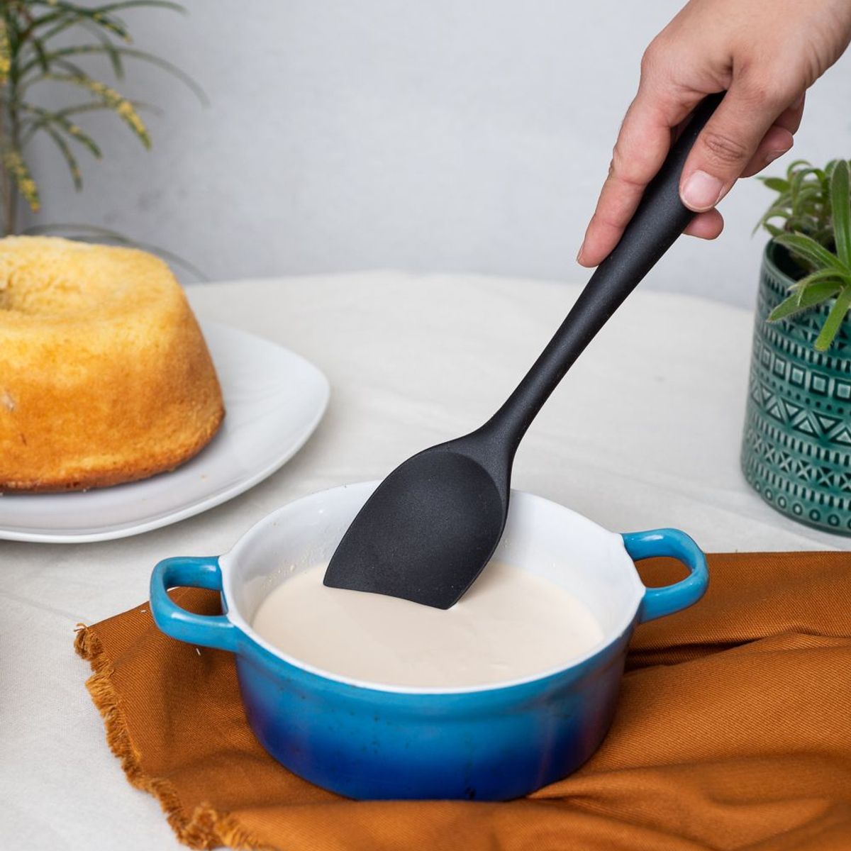 Espátula de Silicone Duplo Redonda Preta Oikos, marca Oikos - Foto 2