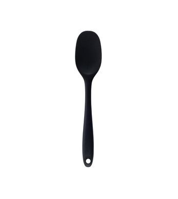 Esptula de Silicone Duplo Redonda Pequena Preta Oikos