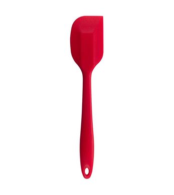 Esptula de Silicone Duplo Reta Po Duro Vermelha Oikos