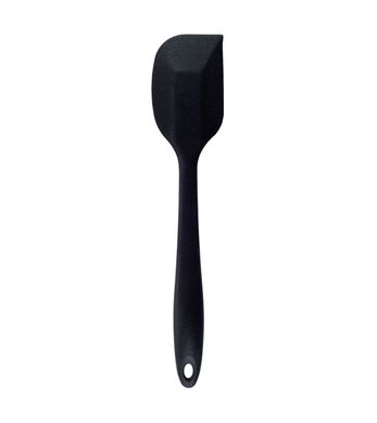 Esptula de Silicone Duplo Reta Po Duro Preta Oikos