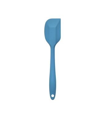 Esptula de Silicone Duplo Reta Po Duro Pequena Azul Oikos
