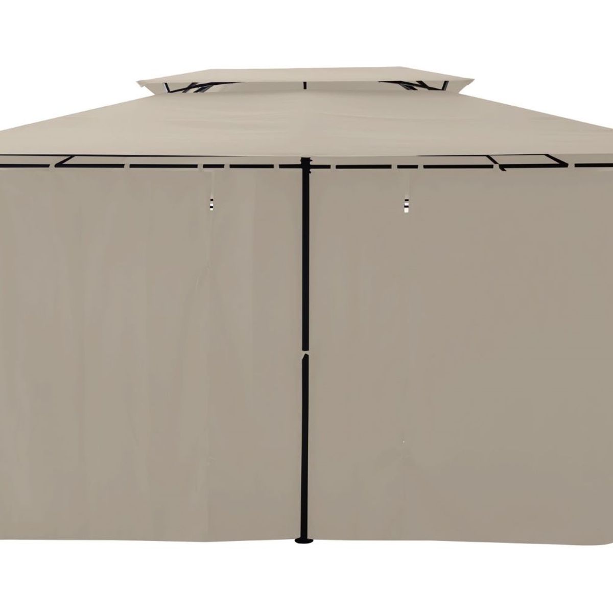 Gazebo Romano 400x300x96cm com Cortinas Bege Just Home Collection, marca Just Home Collection - Foto 2