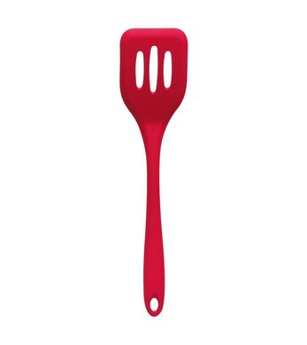 Esptula Vazada de Silicone Duplo Vermelha Oikos