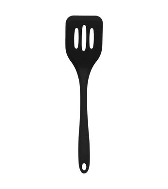 Esptula Vazada de Silicone Duplo Preta Oikos