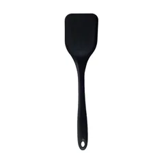 Espátula de Silicone Duplo Lisa Preta Oikos