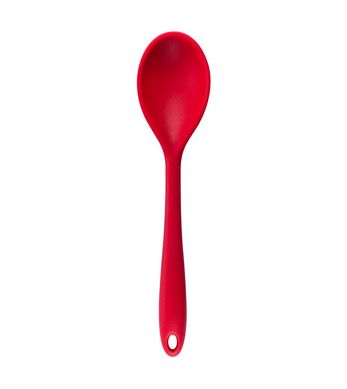 Colher de Silicone Duplo Vermelha Oikos