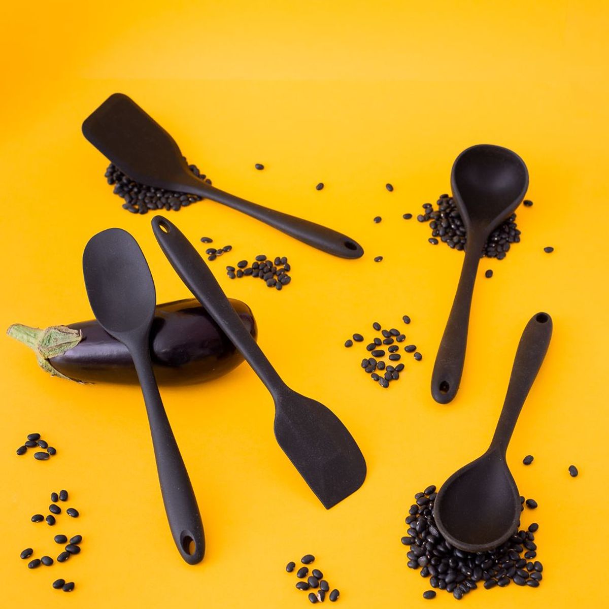Colher de Silicone Duplo Preta Oikos, marca Oikos - Foto 2