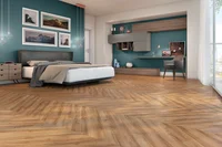 Piso Vinilico Lvt Cola Texas Marron 3mm 121,9x 22.8 Cx3,62m²  Eucafloor