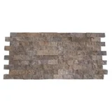 Mosaico Pedra Travertino Silver Split 3x6,5cm Placa 30x30cm caixa com 6 Peças Holztek