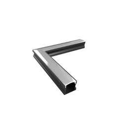 Conector L Teto  Perfil Sobr Fino Preto