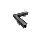 Conector Teto Perfil Sobrepor Fino Preto Luminatti