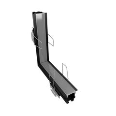 Conector Parede Perfil Sobrepor Fino Preto Luminatti
